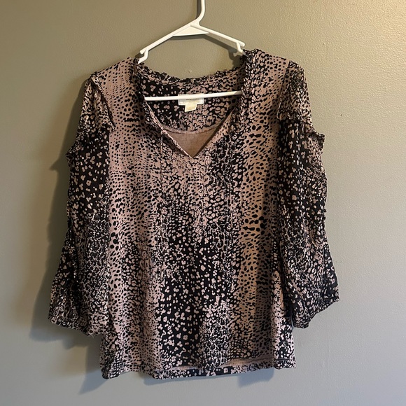 Maeve Tops - Maeve brown and black blouse
